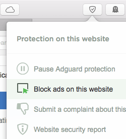 Adblocking with Adguard extension
